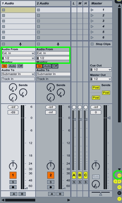 Sincronizar Traktor con Ableton Live Abletoninputoutputmixerzg13