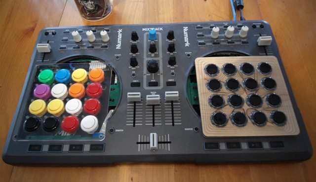 Numark Mixtrack Modified: Midi Fighters Replace Jogwheels